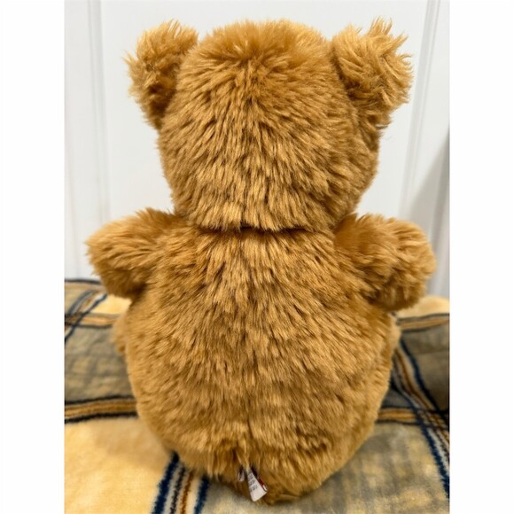 GUND Snoodles Teddy Bear Plush Brown w/ Plaid Bow 18 in Vintage - Picture 8 of 12